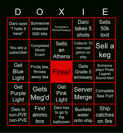 Doxie BINGO | GAME 2 Bingo Card