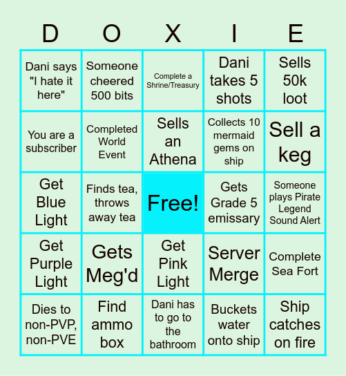 Doxie BINGO | GAME 3 Bingo Card