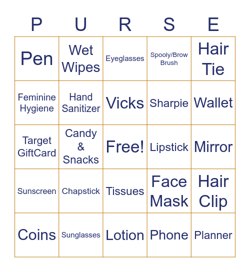 What's In The Bride's Bingo Card