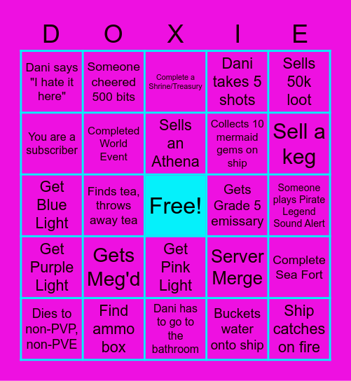 Doxie BINGO | GAME 4 Bingo Card