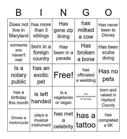 HCPL Human Bingo Card