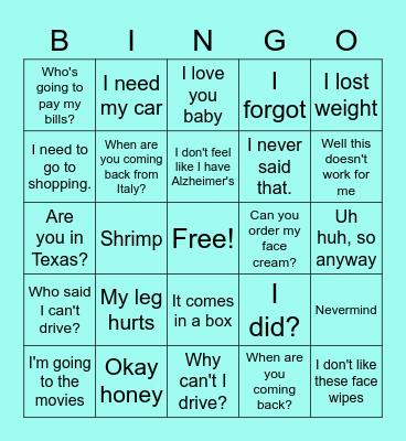 I Did?? Bingo Card