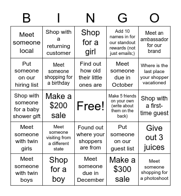 September Tullabee Bingo Card