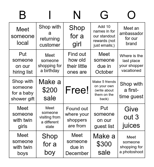 September Tullabee Bingo Card