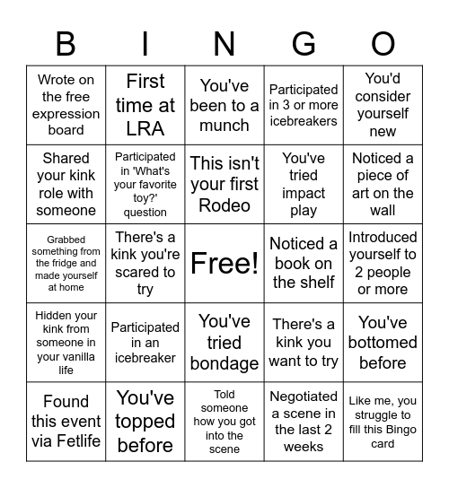 Introverts Unite Bingo Card