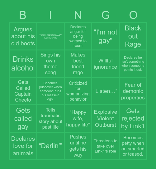 MASTER AOL Bingo Card