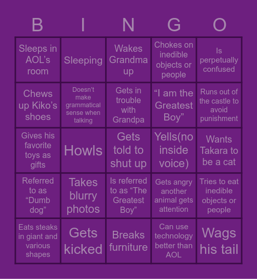 WOLFY Bingo Card