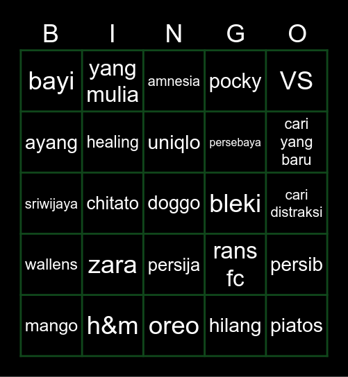 Doyeon’s Bingo Card