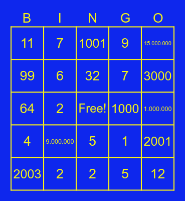 Familidag 2022 Bingo Card