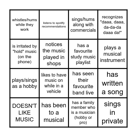 FIND SOMEONE WHO... Bingo Card