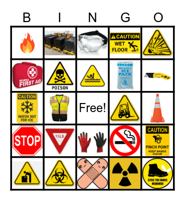 Safety Week Bingo Card