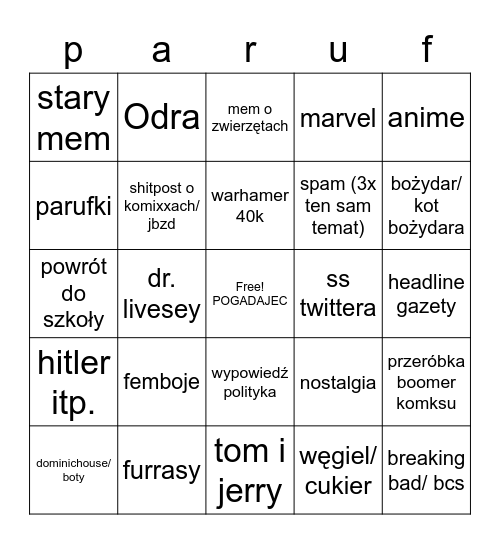 bingo jeja v2 Bingo Card