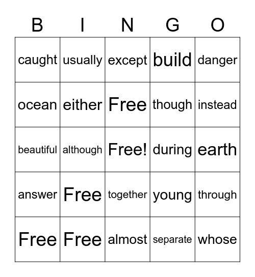 Level 16 Bingo Card