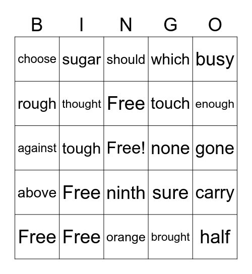 Level 14 Bingo Card
