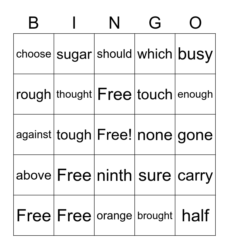Level 14 Bingo Card