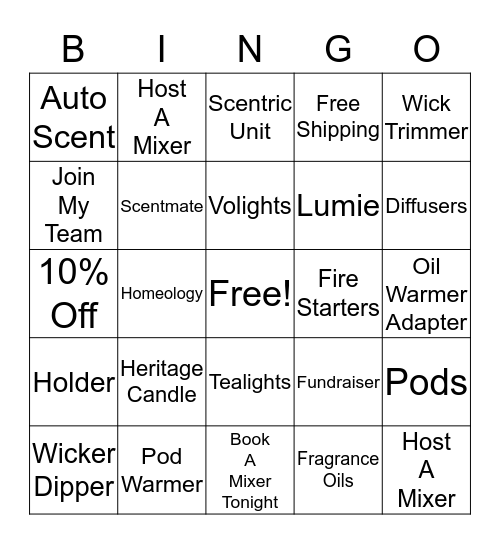 Gold Canyon Bingo Card