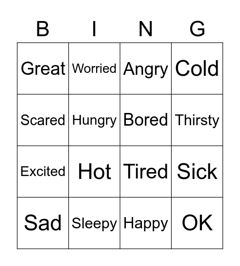 How are you Bingo Card