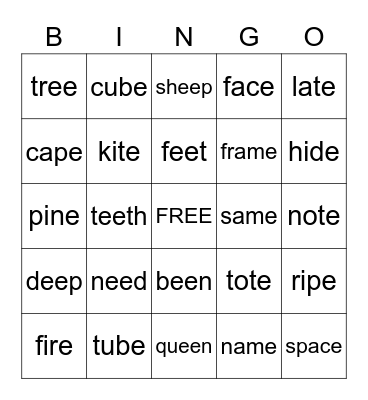 Bingo Card