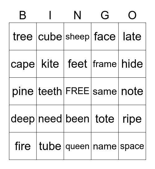 Bingo Card