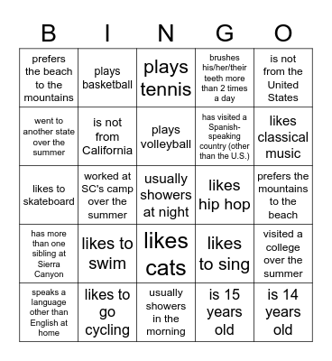 Encuentra a alguien... Bingo Card