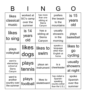 Encuentra a alguien... Bingo Card