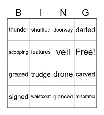 Vocabulary Bingo Card