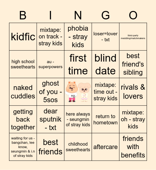SEUNGSUNG Bingo Card