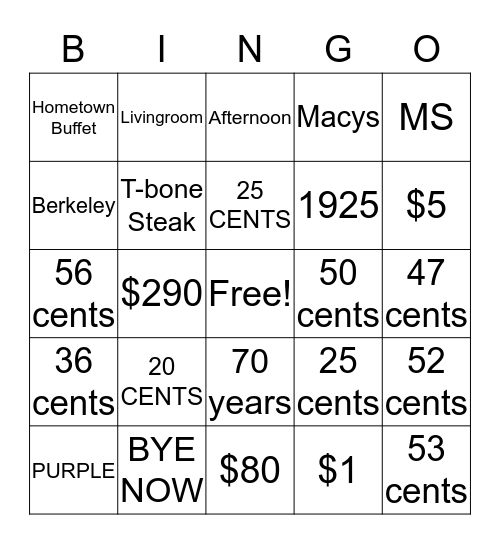 HAPPY 90TH BIRTHDAY MARTHA Bingo Card