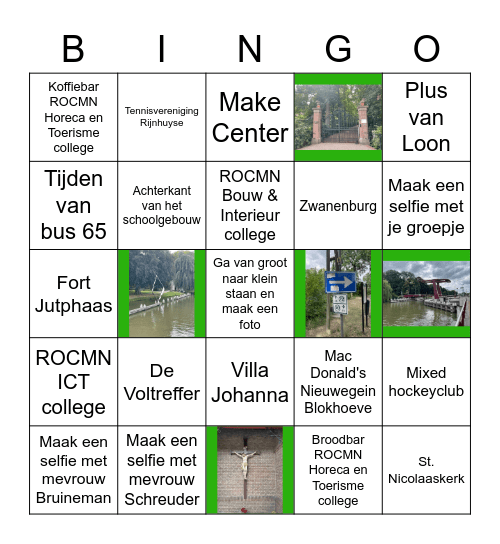 Introductie Bingo speurtocht Bingo Card