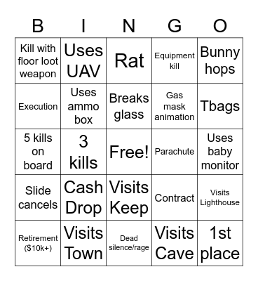 Fortunes Keep Spectator Bingo Card