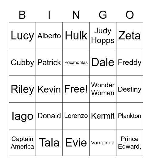 Andy - Sound Of The Underground - 3 - Part 1 Bingo Card