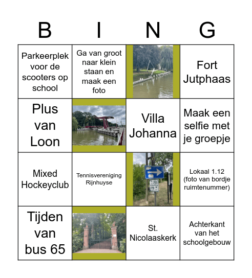 Introductie bingo Card