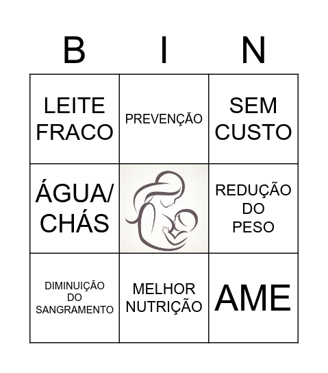 BINGO DA AMAMENTAÇÃO Bingo Card