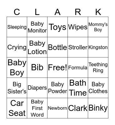 Kingston Amare Bingo Card