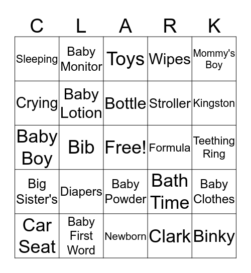 Kingston Amare Bingo Card