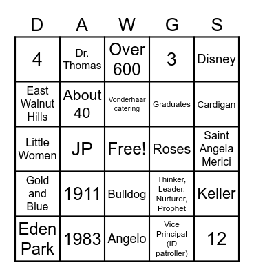 4TH BINGO Card