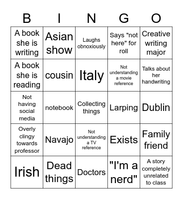 Em Bingo Card