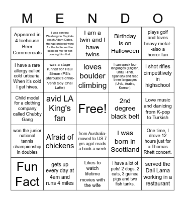 Leadership Exchange Bing0 Bingo Card