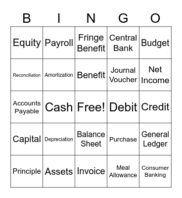 Accounting Bingo Card