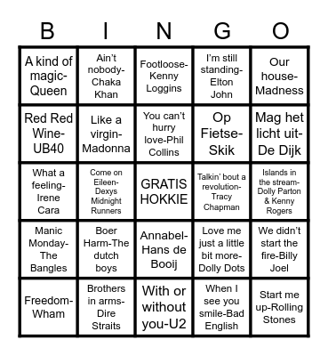 OSC  MUZIEK BINGO! Bingo Card