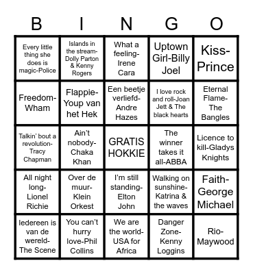 OSC MUZIEK BINGO Card