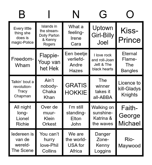 OSC MUZIEK BINGO Card