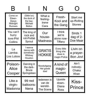 OSC MUZIEK BINGO Card