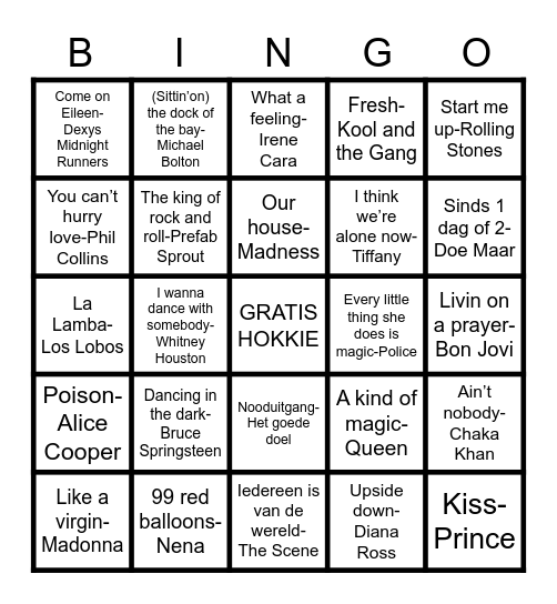 OSC MUZIEK BINGO Card