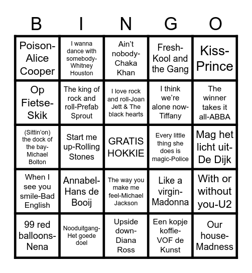 OSC MUZIEK BINGO Card