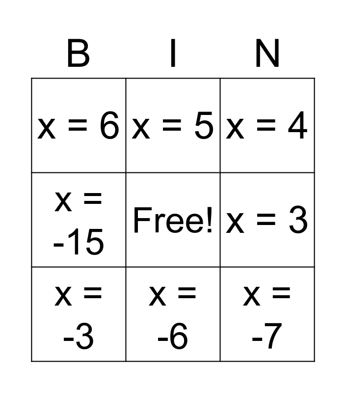 solve-equations-bingo-card