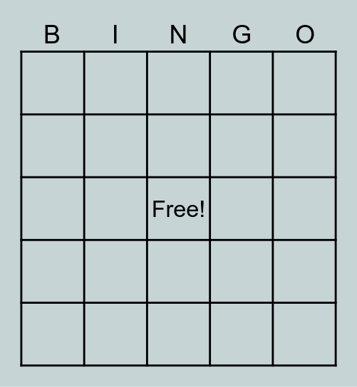 Payroll Week Game #1 Bingo Card