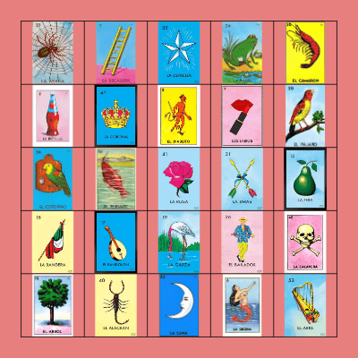 Lotería Mexicana Bingo Card