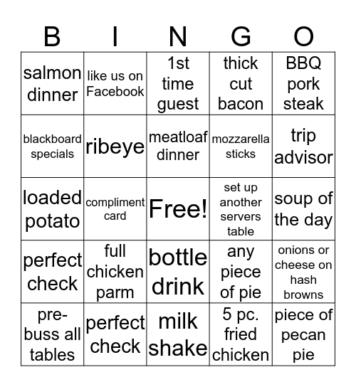 Cowan's Bingo Card