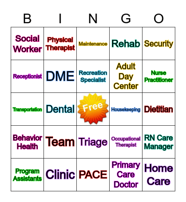 PACE Bingo Card